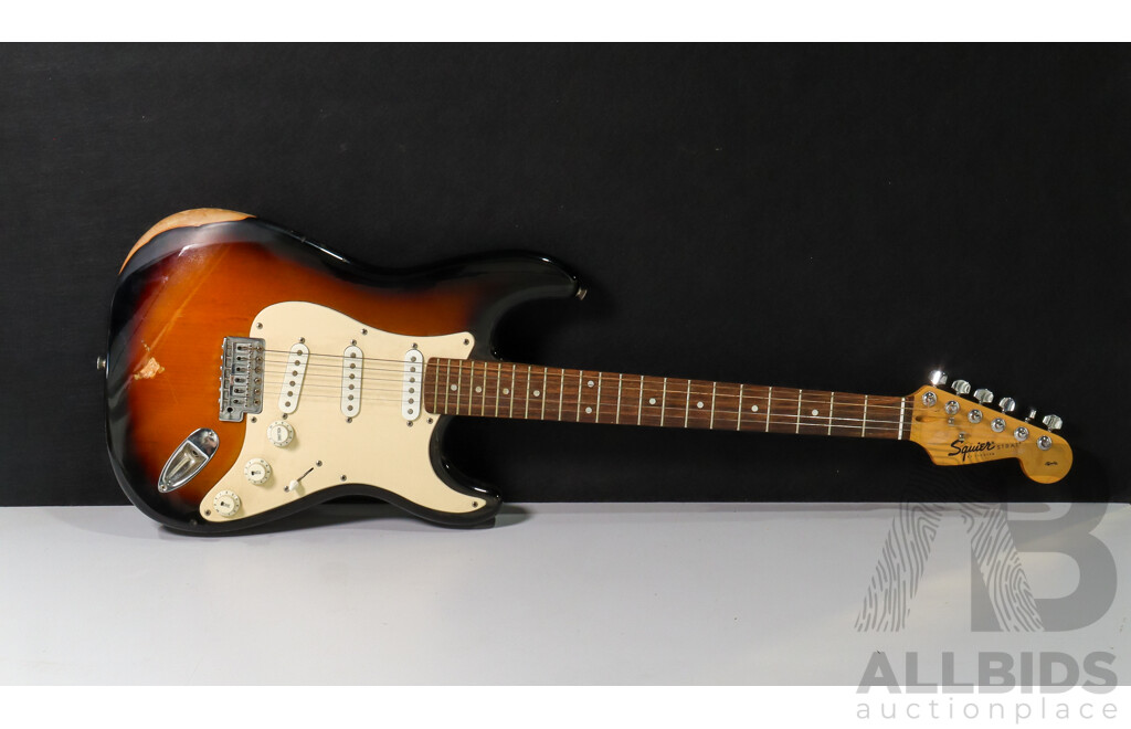 Squire Strat by Fender Five String Electric Guitar