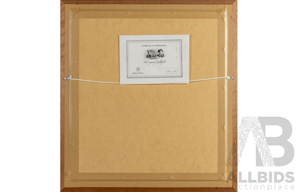 Shores of Gallipoli, Signed & Limited Edition Commemorative Prints Including Medallion and Sands of Gallipoli, 65 X 60 Cm (frame)