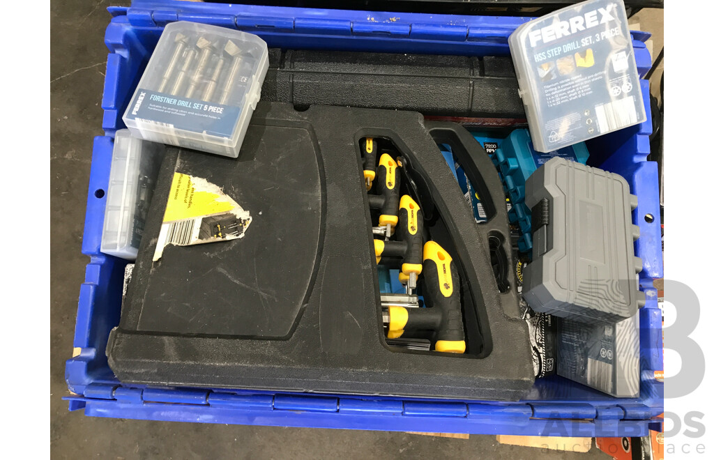Pallet Lot of Assorted Tools, Sets, and Other Equipment
