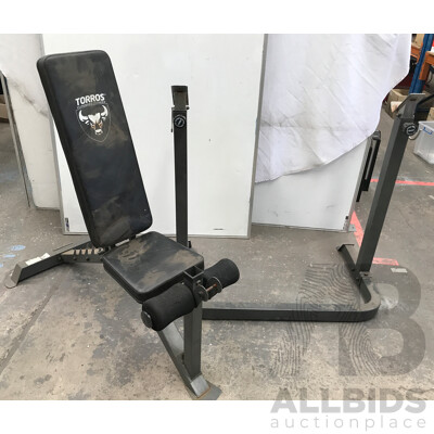 Torros Deluxe Weight Bench with Assorted Weight Plates