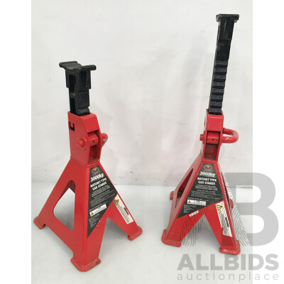 SCA 3000kg Rachet Car Stands - Lot of 2