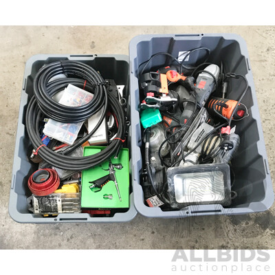 Bulk Lot of Assorted Tools Including Corded Power Tools and Other Equipment