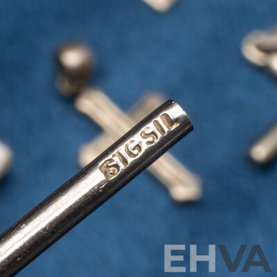 Assorted Small Silver Pendant Crosses - 6.26gms