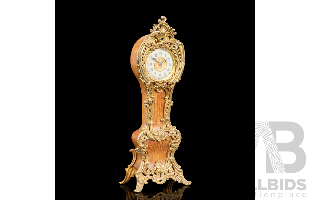 Miniature Oak Ansonia Long Case Clock