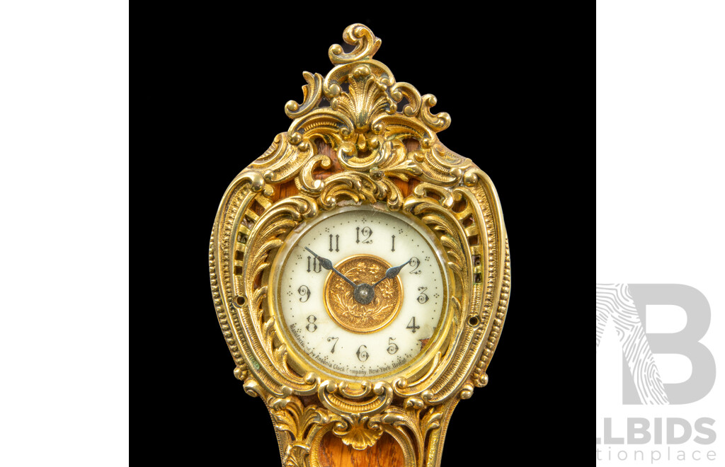 Miniature Oak Ansonia Long Case Clock