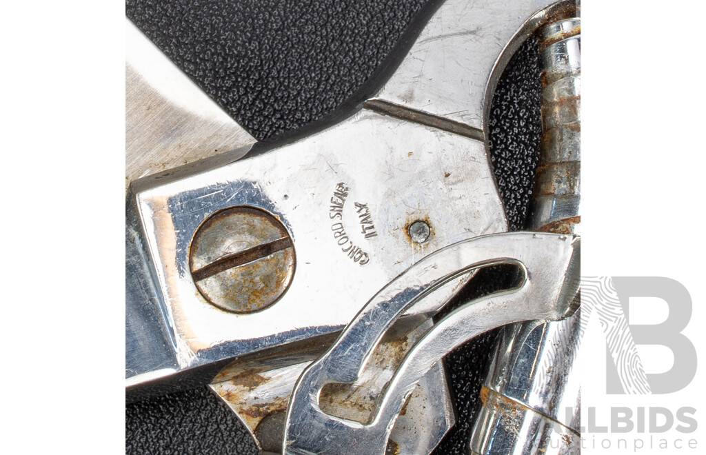 Vintage Carving Set, Including Whiting Manufacturing Co, Web Silver Co and Concord Shear Italy, all with Sterling Silver Handles