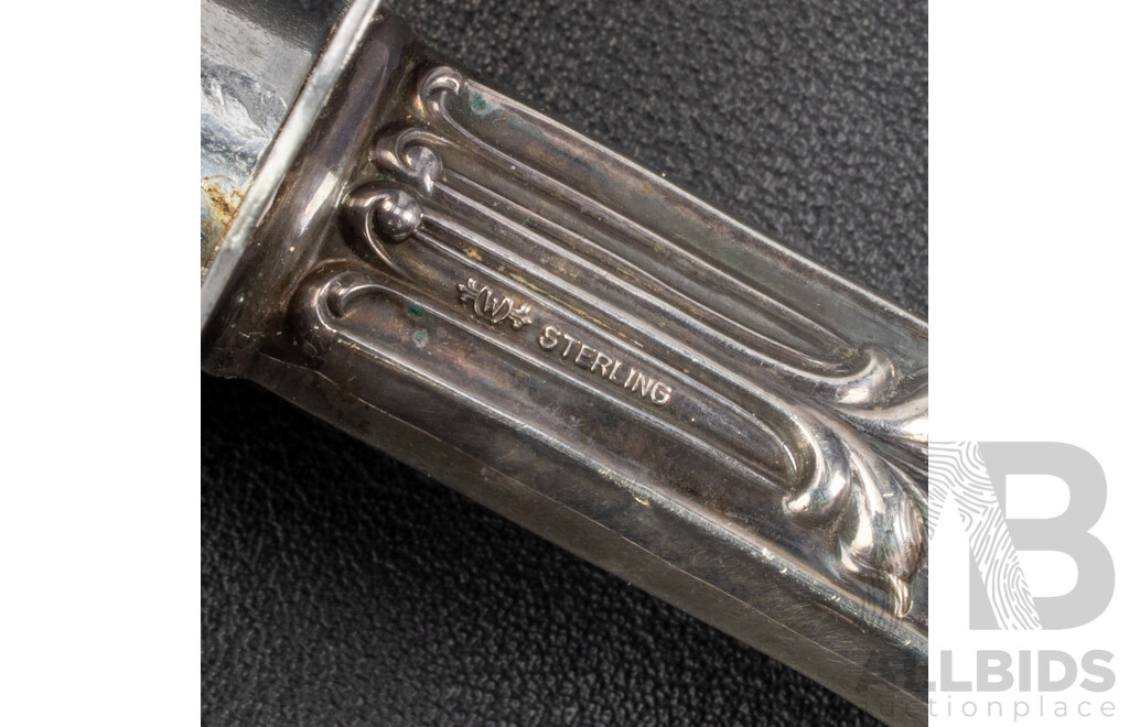 Vintage Carving Set, Including Whiting Manufacturing Co, Web Silver Co and Concord Shear Italy, all with Sterling Silver Handles