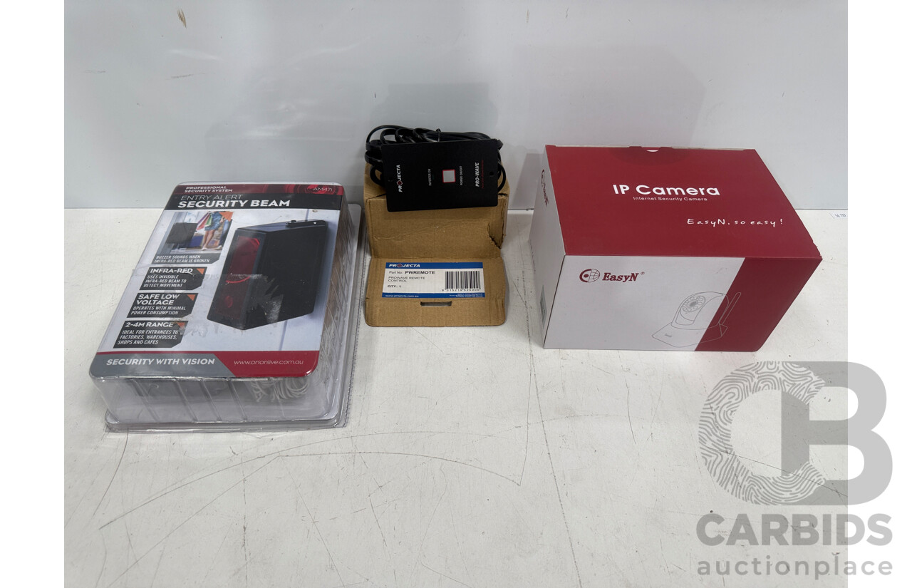 AM471 Entry Alert Security Beam + Projecta Power Remote + EasyN Ip Camera