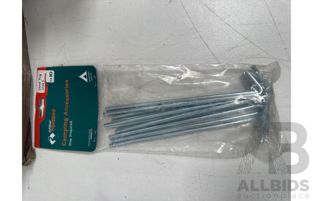 Outdoor Camping Equipment - Various Tent Pegs