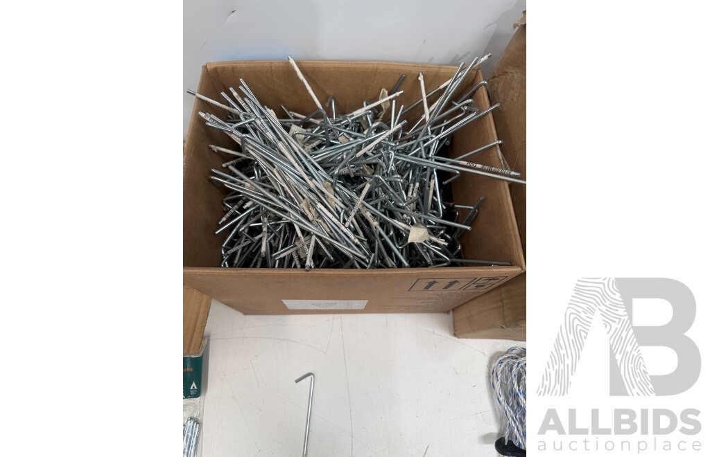 Outdoor Camping Equipment - Various Tent Pegs & Ropes