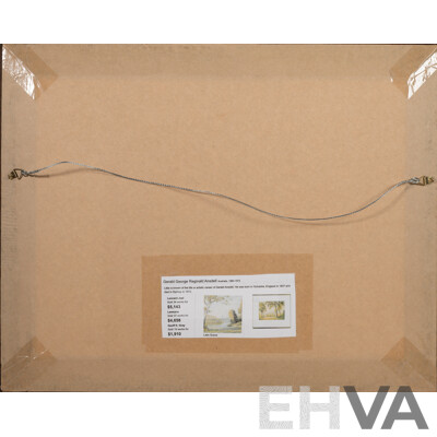 Gerald George Reginald Ansell (19/20th Centuries, British-Australian, 1880-1972), Boats on the Water, Wonderful Original Antique Watercolour, 50 x 62 cm (frame)