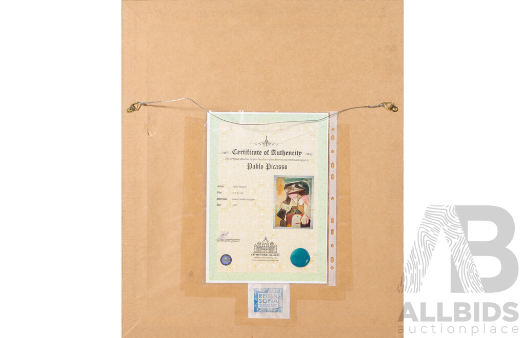 After Pablo Picasso, (19th/20th Century, Spanish-French, 1881-1973), Les Dames De Mougins, Mixed Media on Paper, 59.5 x 49 cm (frame)