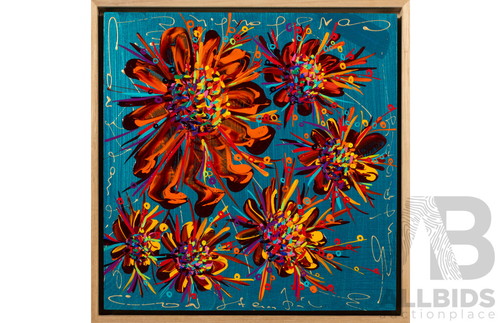 Constantine Popov, (20th Century, Russian-Australian, 1962-), Entropy (2025), Original Acrylic on Wood Panel, 33 x 33 cm (frame)