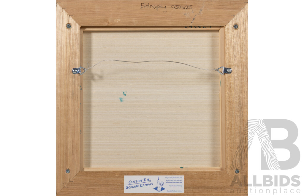 Constantine Popov, (20th Century, Russian-Australian, 1962-), Entropy (2025), Original Acrylic on Wood Panel, 33 x 33 cm (frame)