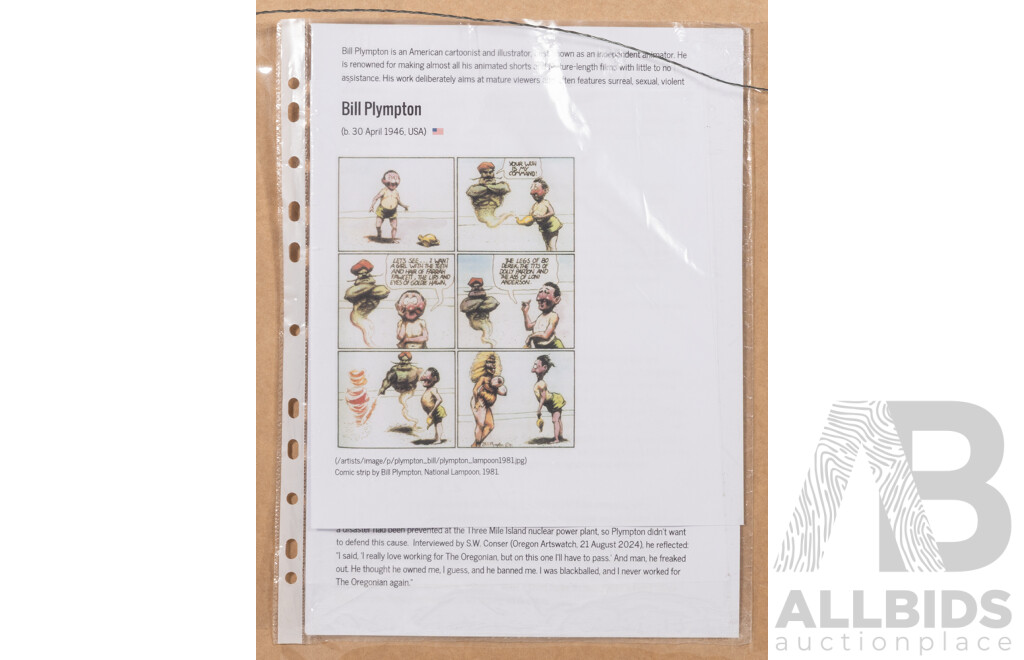 Bill Plympton (20th Century, American, 1946-), Cheatin', Signed & Editioned Lithographic Print, 42 x 50 cm (frame)