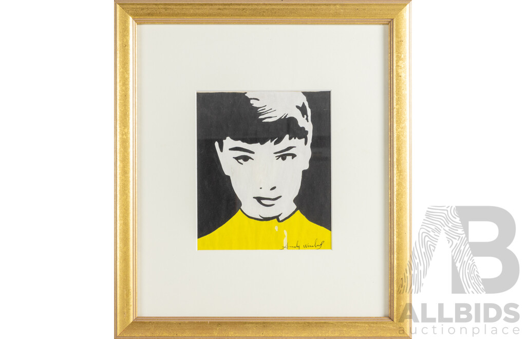 After Andy Warhol, (20th Century, American, 1928-1987), Audrey Hepburn, Screen Print, 42 x 37 cm (frame)