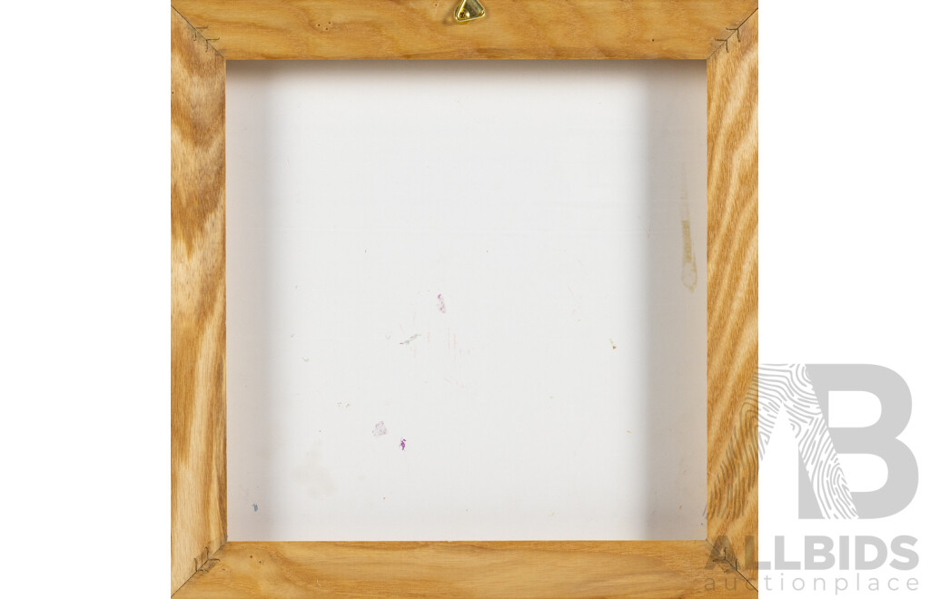 Constantine Popov, (20th Century, Russian-Australian, 1962-), Girl with Her Cats, Wonderful Original Acrylic Canvas, 32 x 32 cm (frame)