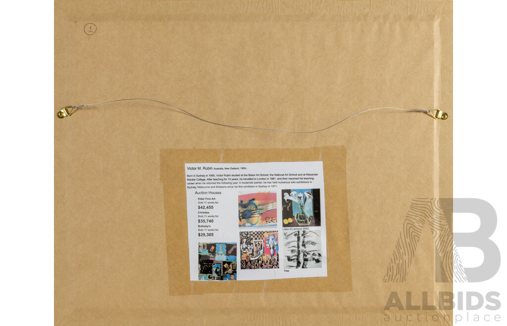 Victor Rubin, (20th Century, Australian, 1950-), Luna Park (2019), Original Acrylic on Canvas Board, 46 X 56 Cm (frame)