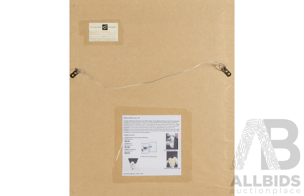 Dane Lovett, (20th Century, Australian, 1984-), Simple Money Tactics, Original Mixed Media on Paper, 64 X 55 Cm (frame)