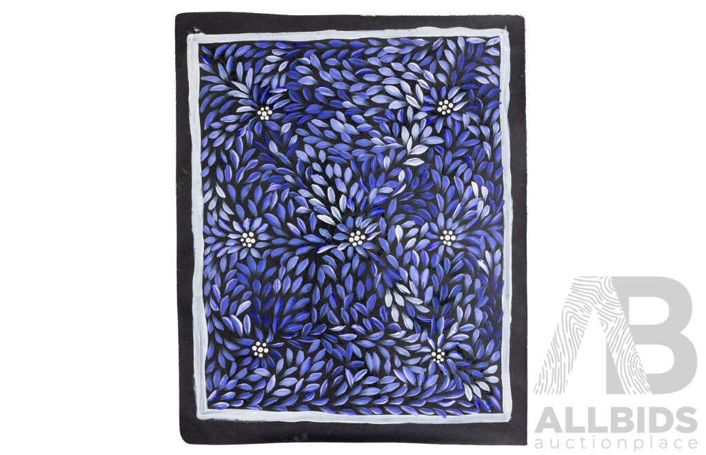 Daphne Robinson, (20th Century, Indigenous-Australian), Bush Medicine (2025), Original Acrylic on Canvas Cloth Unstretched; 51 x 64 cm (with border)