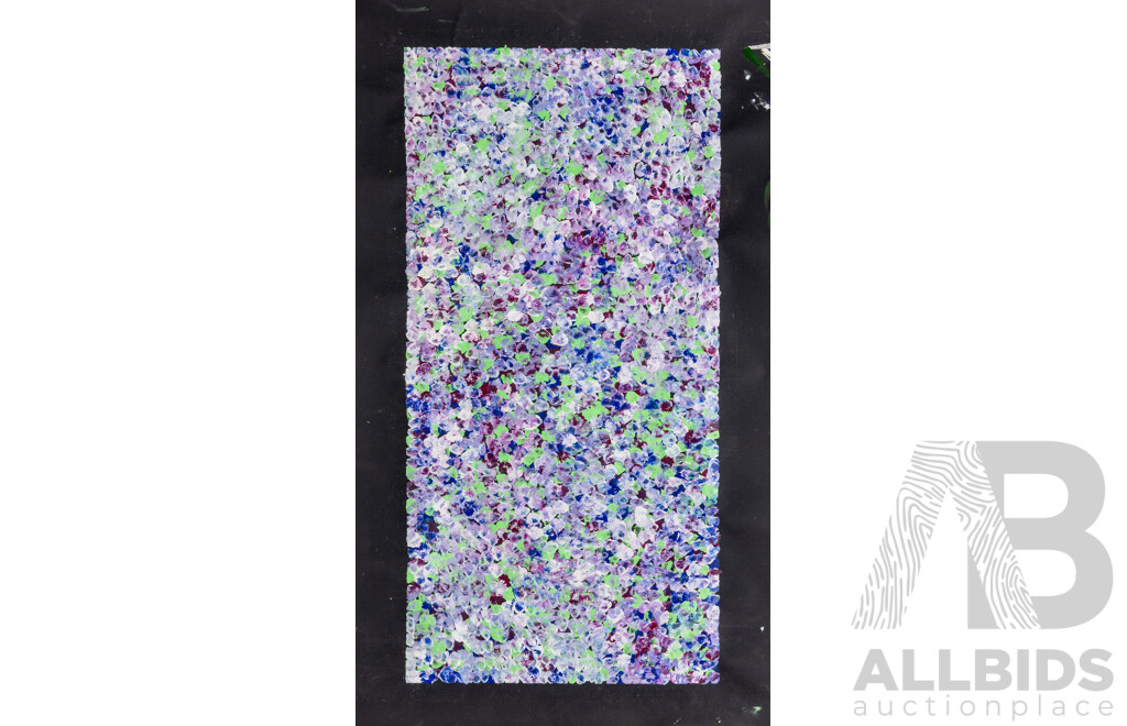 Bessie Pitjara, (20th Century, Australian, 1960-), Bush Plum, Original Acrylic on Canvas Unstretched, 55 x 98 cm (with border)