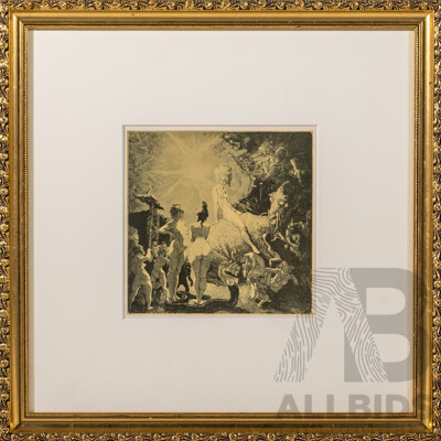 Norman Lindsay (20th Century, Australian, 1879-1969), To The Festival (1923), Book Plate Print of Original, 40 x 40 cm (frame)