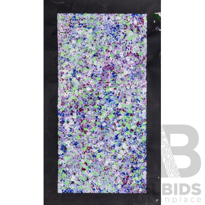 Bessie Pitjara, (20th Century, Australian, 1960-), Bush Plum, Original Acrylic on Canvas Unstretched, 55 x 98 cm (with border)