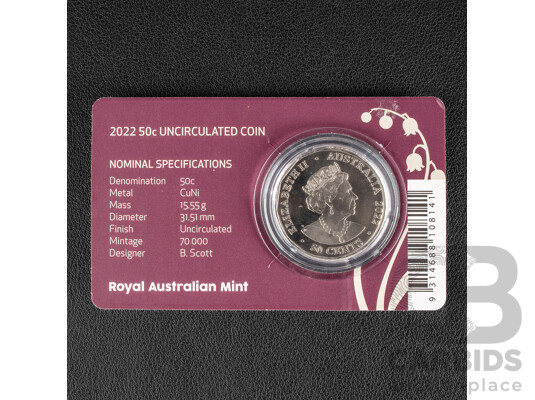 Australian RAM Royal Commemorative Fifty Cent Coin, 2022 QE2 Platinum Jubilee