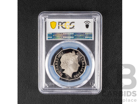 Australian Commemorative Fifty Cent Coin, 2002 Year of the Outback Graded PCGS69DCAM