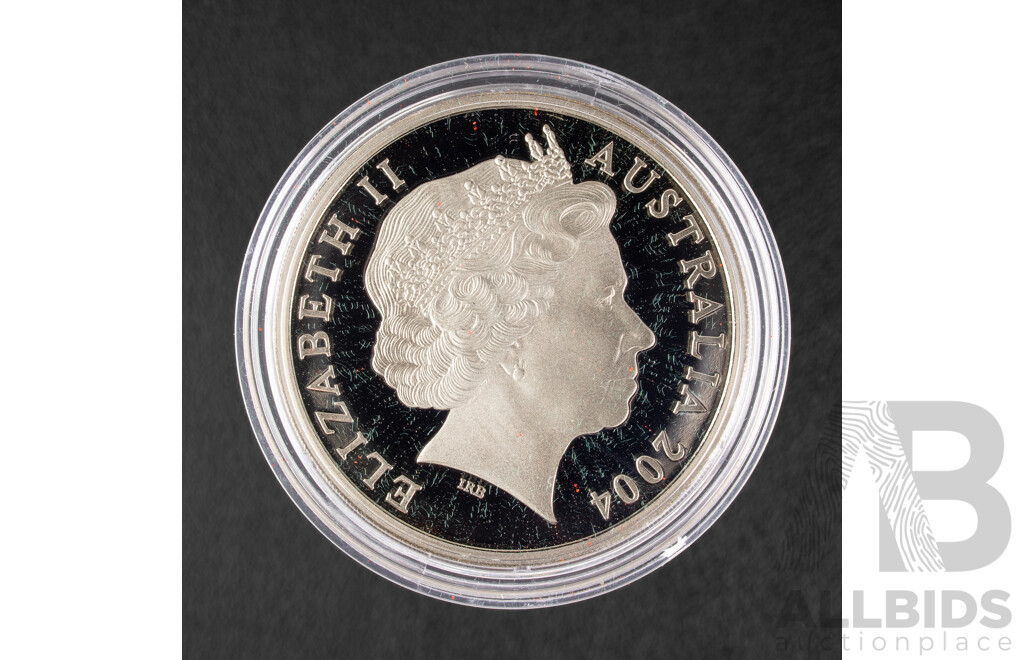 Australian RAM 2004 Selectively Gold Plated Five Dollar Coin, AFL Australia’s Own Game