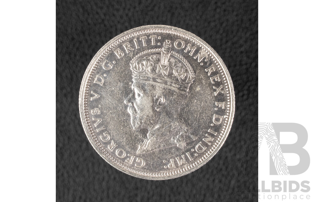 Australian 1927 Silver Florin, Parliament House, High Grade  .925