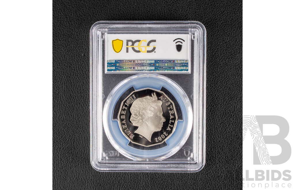 Australian Commemorative Fifty Cent Coin, 2002 Year of the Outback Graded PCGS69DCAM