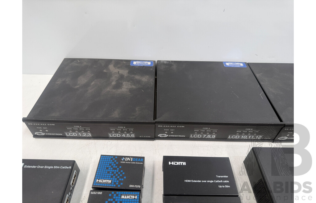 Assorted Audio & Visual Equipment - Crestron + DVIGear + Gefen Tv
