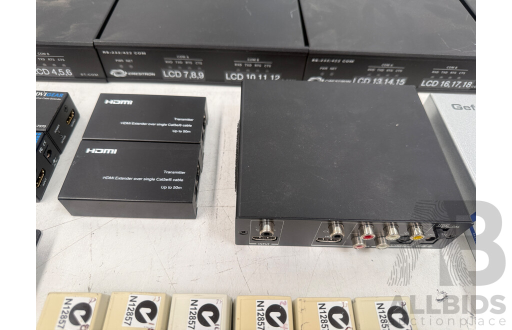 Assorted Audio & Visual Equipment - Crestron + DVIGear + Gefen Tv