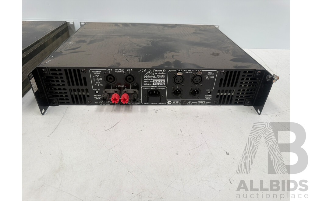 2x Australian Monitor KA800 Power Amplifier
