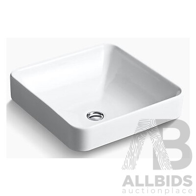 Kohler Forefront Square Vessel Countertop Ceramic Basin  - Brand New - ORP $459.00