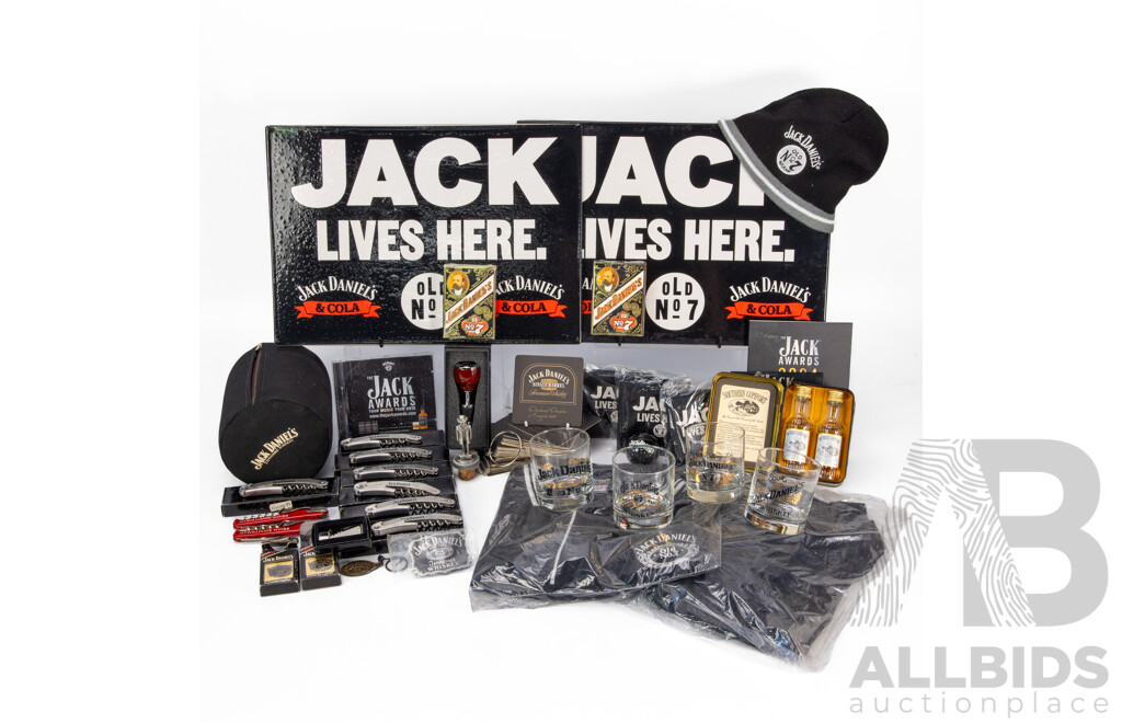 Collection of Jack Daniels Merchandise Inc Shirt, Playing Cards and More