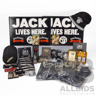 Collection of Jack Daniels Merchandise Inc Shirt, Playing Cards and More