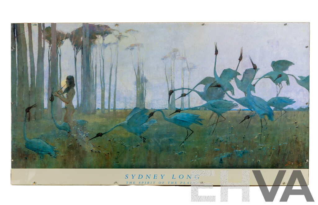 Sydney Long, (19/20th Centuries, Australian-Born British, 1871-1955), The Spirit of the Plains, Wonderful Quality Reproduction Colour Print After Original, 51 x 93 cm (frame)
