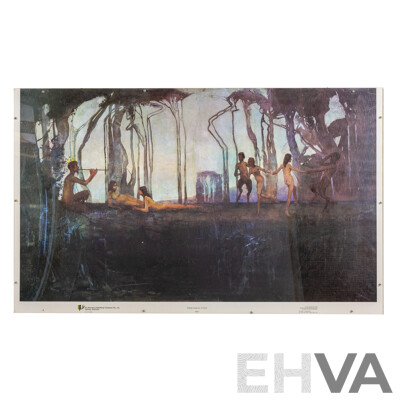 Sidney Long (20th Century, Australian, 1871-1955), Pan, Vintage Reproduction Colour Print After Original Oil on Canvas, 57 x 93 cm (edge to edge)