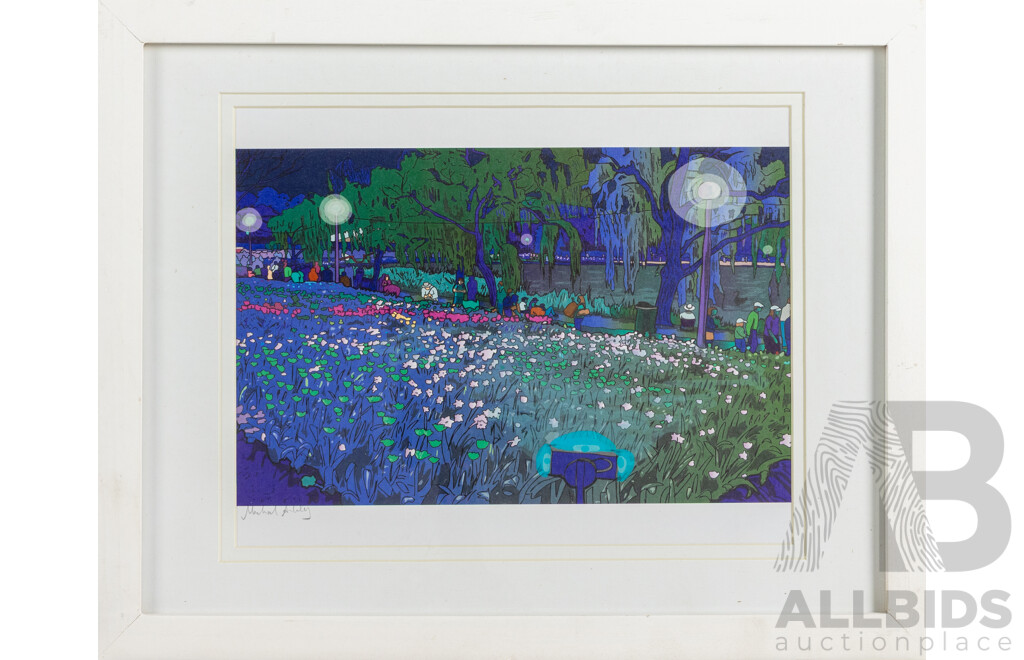 Mick Ashley, (20th Century, Australian), Floriade, Signed Colour Reproduction Print, 29 x 36 cm (frame)