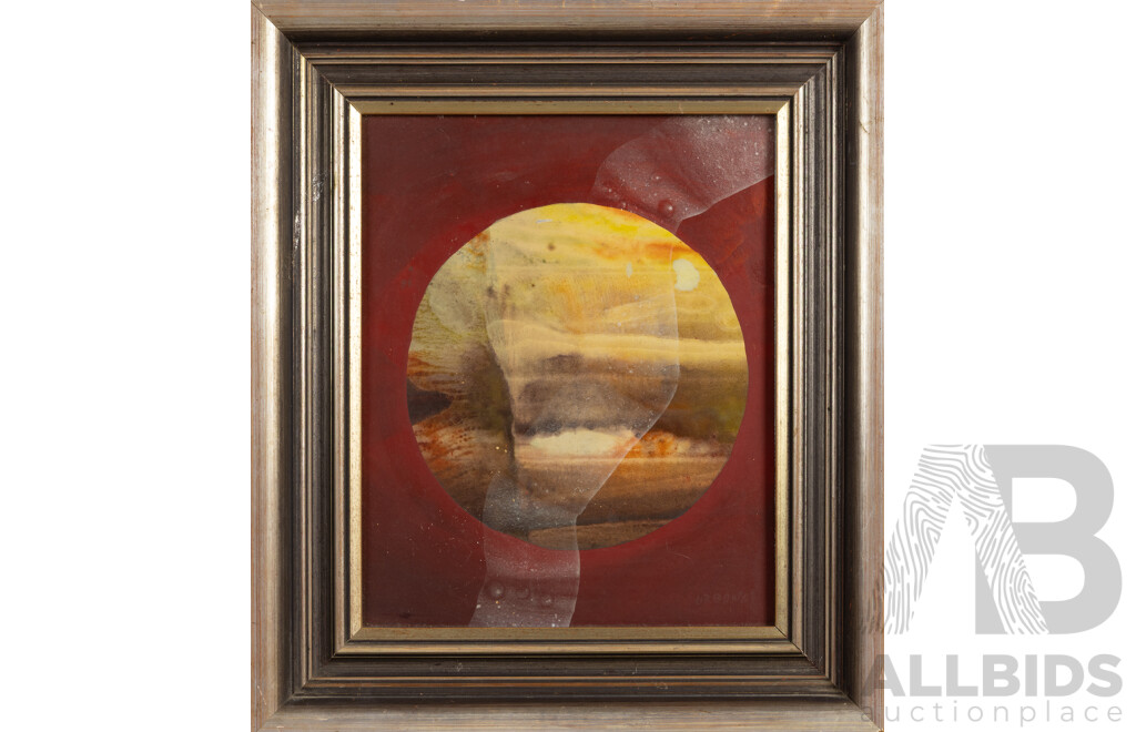 Leonas Urbonas, (20th Century, Lithuanian-Born German Australia, 1925-2012), [Untitled] Enlightenment, Wonderful Original Vintage Oil on Masonite, 46 x 40 cm (frame)