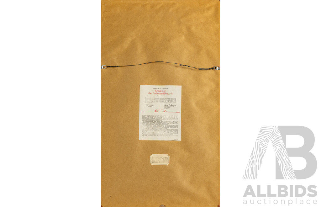 Kazuro Tozuka (20th Century, Japanese), Garden of the White Herons, Garden of the Golden Pheasants and Garden of the Enchanted Peacock (1983-4),Trio of Original Colour Reproduction Prints, 78 x 44.5 cms (frames) (3)