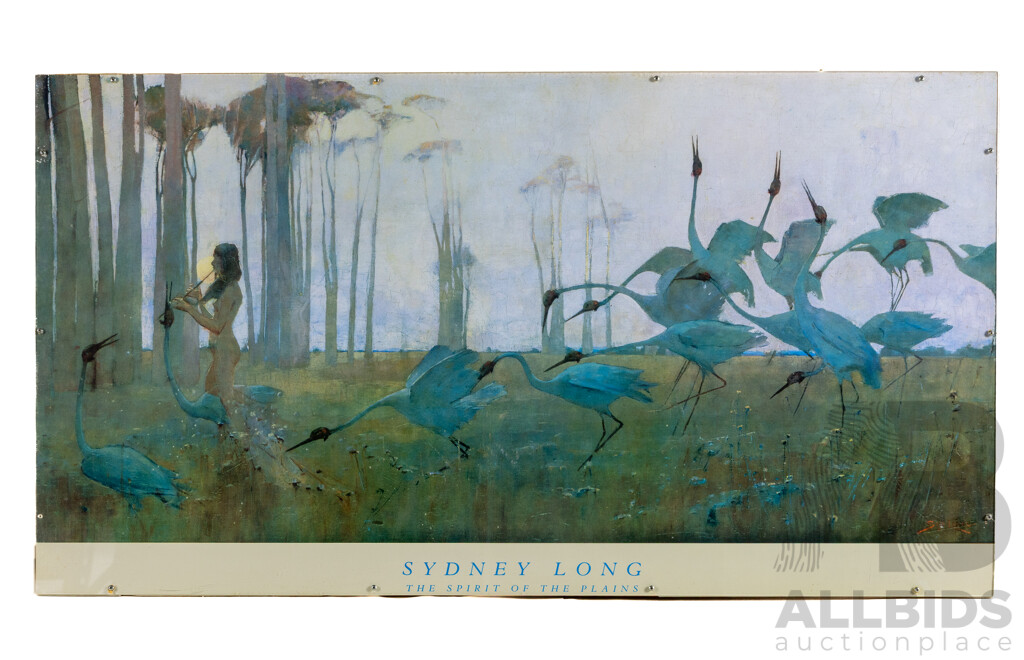 Sydney Long, (19/20th Centuries, Australian-Born British, 1871-1955), The Spirit of the Plains, Wonderful Quality Reproduction Colour Print After Original, 51 x 93 cm (frame)