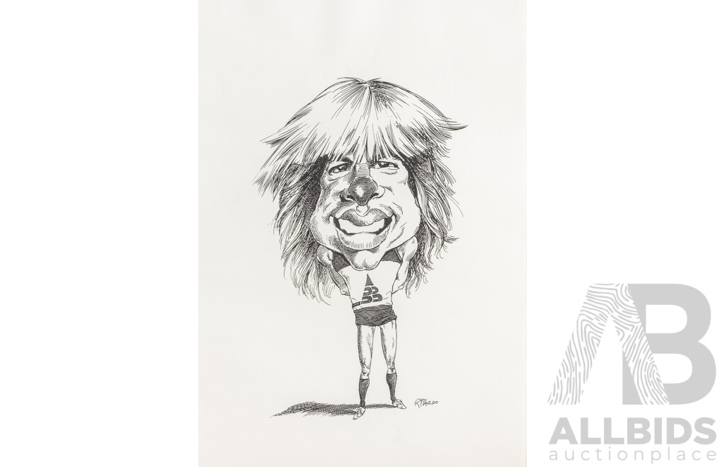 Alberto Ricardo (Australian, 1955-2026), Fifteen Unique Caricatures Famous Individuals Including Bob Hawke, Paul Keating, Pat Cash & More, Quality Reproduction Prints After Originals on Paper, 42 x 29.5 cm (sheets)