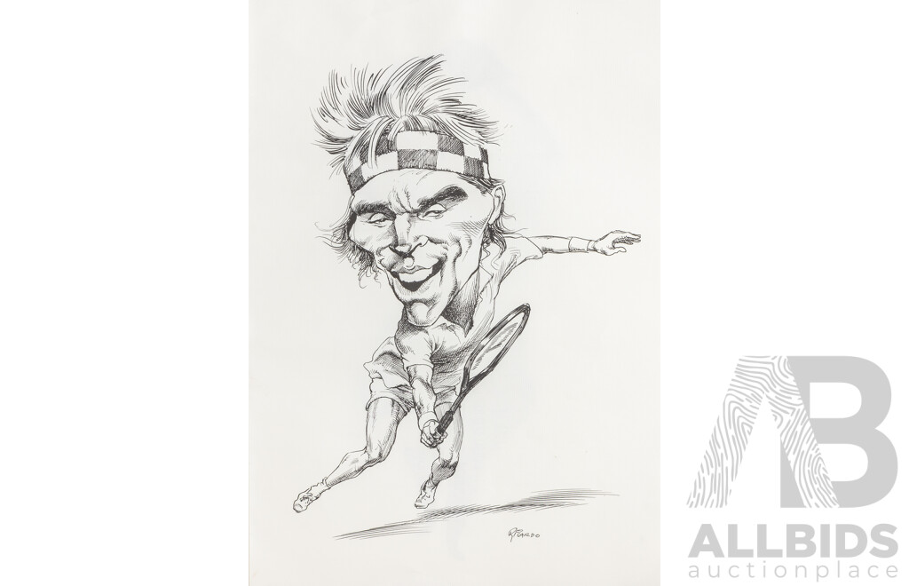 Alberto Ricardo (Australian, 1955-2026), Fifteen Unique Caricatures Famous Individuals Including Bob Hawke, Paul Keating, Pat Cash & More, Quality Reproduction Prints After Originals on Paper, 42 x 29.5 cm (sheets)