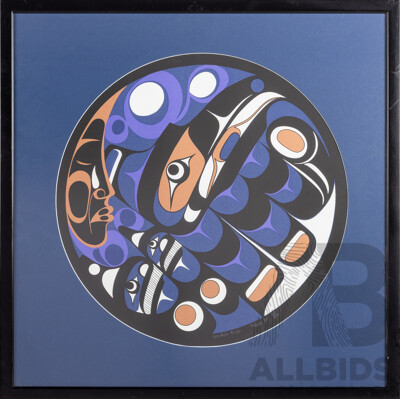 Francis Dick (20th Century, Indigenous-Canadian, 1959-), Spiritual Truth (1998), Signed Limited Edition Screenprint, 61 x 61 cm (frame)