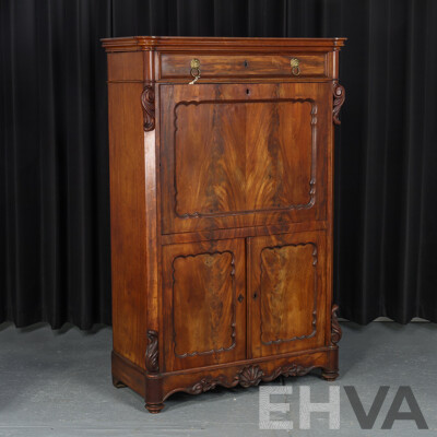 Early Victorian Walnut Secretaire
