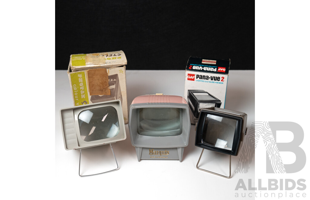 Three Vintage Slide Viewers