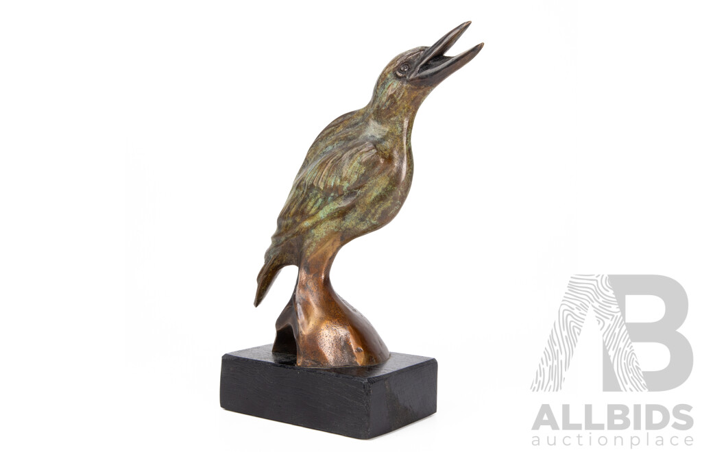 Frank Miles (20th Century, Zimbabwean-Born Australian, 1946-), Magpie, Bronze Sculpture, 28H cm (approximate height)